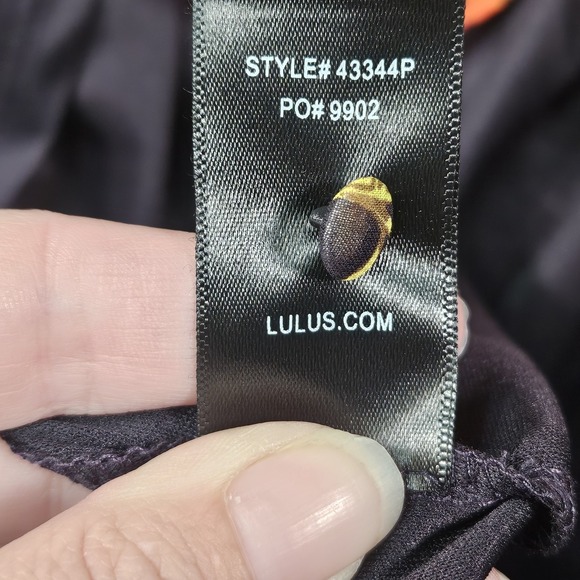 Lulus Maxi Dress Womens S Dark Floral Side Slit Babydoll Formal Elegant Timeless - Picture 8 of 15